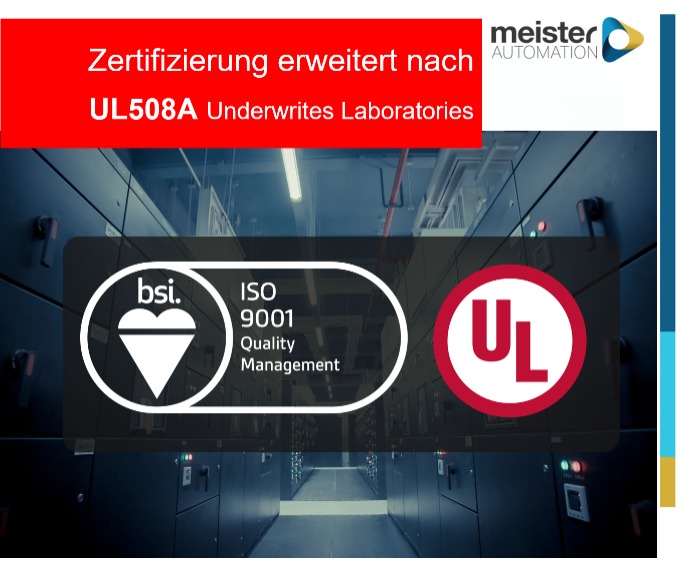 Zertifizierung nach UL 508A für unseren Schaltschrankbau